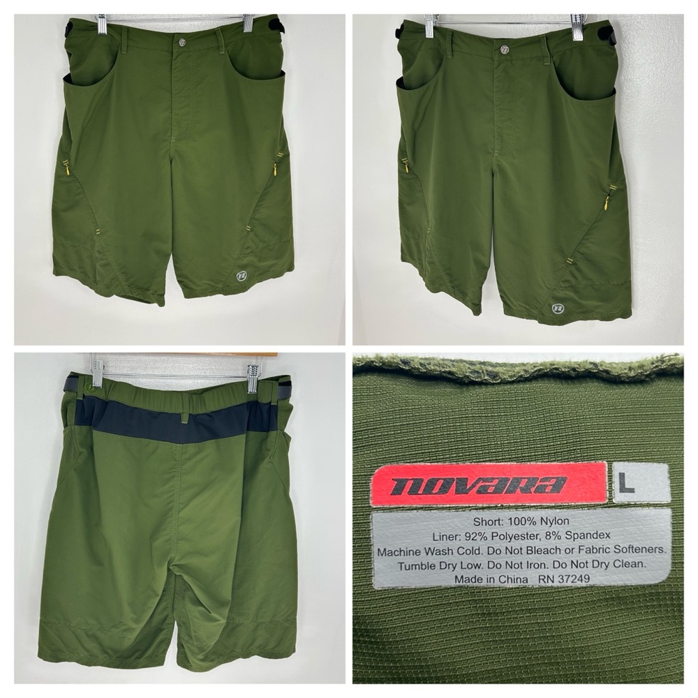 Novara Mountain Bike Cycling Shorts Mens Large Green Active Cycle Bike Outdoor‎